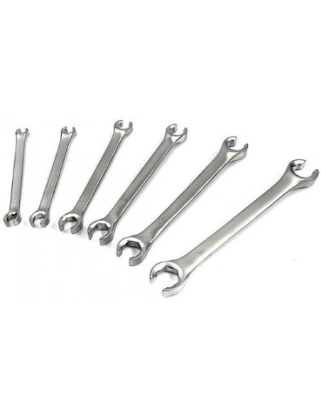 Clasificar Amplia gama Sastre Juego de llaves de racores para tubos de freno 8 a 19 mm, 6 piezas con  estuche