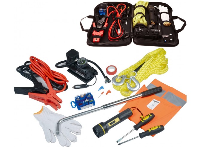 MANNESMANN M01780 - Bolsa con herramientas para averias y emergencias para  coche
